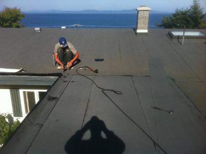 flat roof patch torch on Victoria, BC 